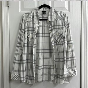 TORRID PLAID CHALLIS CAMP SHIRT
